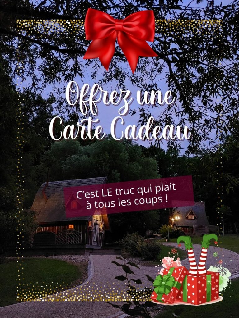 Village de nuit : offrez une carte cadeau de Noël